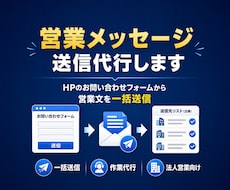 営業メッセージ送信代行します HP問い合わせフォームへの営業メッセージ送信を代行します
