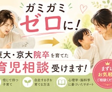 ガミガミをゼロに！東大京大院自走の育児相談受けます イメージ1