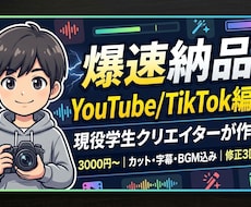 YouTube/TikTok動画編集をします イメージ1