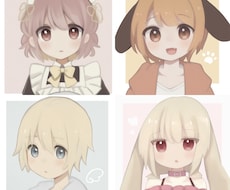 ふんわり可愛いアイコン描きます イメージ1