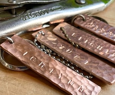 厚さ約2mm★銅製の刻印キーホルダーを作成します イメージ1