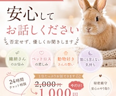 動物好き・繊細さんのお気持ち、丁寧にお聞きします
