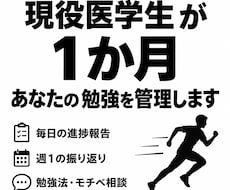 現役医学生が1か月学習管理をします イメージ1