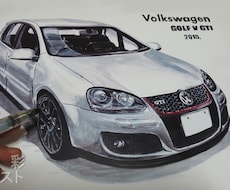 水彩画【愛車イラスト作成】バイク又はお車　A4印刷対応Jpegデータ