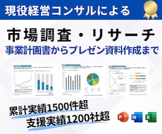 市場調査・業界リサーチにてビジネス文書を作成します 現役経営コンサルが業界リサーチ・市場調査を代行します