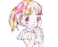 透明水彩でお子さまのアイコン描きます イメージ1
