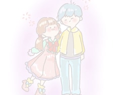 カップルなど似顔絵描きます カップルなどほんわかで暖かい似顔絵描きます。
