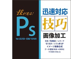 経験豊富！フォトショップの画像加工対応します 画像合成、色調補正、レタッチ、要望にあわせて素材を加工！