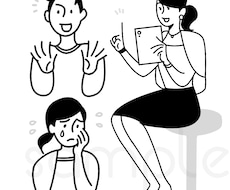 商用利用可能＊シンプルなオーダーイラスト制作します ブログやSNS、ビジネスに！ご希望通りのイラストお描きします