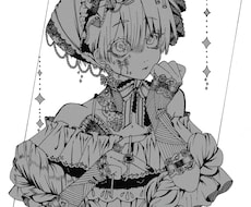モノクロ。描き込みの多い美麗イラスト描きます イメージ1