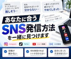 あなたに合うSNS発信方法を一緒に見つけます イメージ1