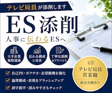 テレビ局員がES添削します イメージ1