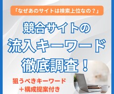 競合の流入キーワード・検索ボリュームを調査！します イメージ1