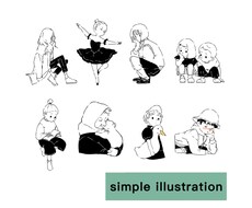 おしゃれでシンプルな似顔絵イラスト描きます SNSやブログのアイコン・プレゼント・ウェルカムボード等◎