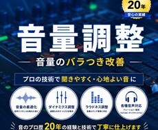 音量バラバラな音声を聞きやすく整音します イメージ1