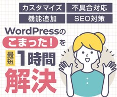 即日！WordPressの機能追加・修正対応します 1〜3時間で完結！WordPressを最適化