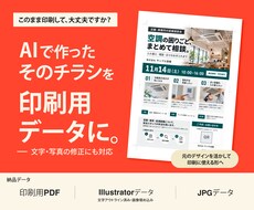 AIで作ったチラシを印刷用データに仕上げます イメージ1
