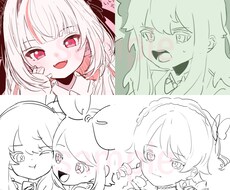 イラスト描きます バストアップor顔アップのみ受け付けてます