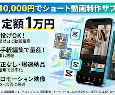 毎月定額1万円｜ショート動画制作を代行します イメージ1