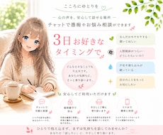 ３日間お好きなタイミングで何回でもお話聞きます イメージ1