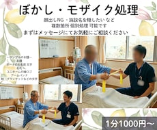 ボカシ・モザイク処理いたします イメージ1