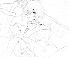 イラスト線画アイパッドで描きます イメージ1