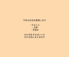 状況整理サポート｜やること・文章・手続きします イメージ1