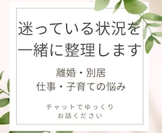 離婚・別居を迷う状況を一緒に整理します イメージ1