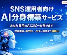 SNS運用者向けAI分身構築サービスを提供します イメージ1