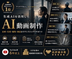 生成AIを活用したオーダーメイド動画を制作します アイデア0から企画、生成、編集、納品までをサポートします