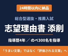 24時間以内に総合型選抜の志望理由書を添削します イメージ1