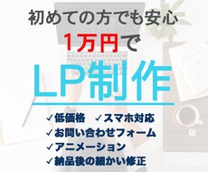 初めての方でも安心！低価格でLP制作をします イメージ1