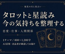 タロットと星読みで今の気持ちを整理します イメージ1