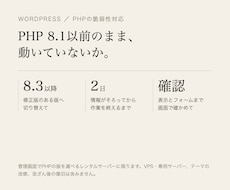 WordPressのPHP脆弱性に対応します PHPを修正版のある8.3以降へ切り替えます