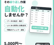 転記・入力などの繰り返し作業を自動化します イメージ1