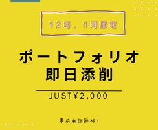 職業別ポートフォリオ添削行います イメージ1