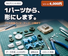 1パーツから3Dプリント代行・データ作成します イメージ1