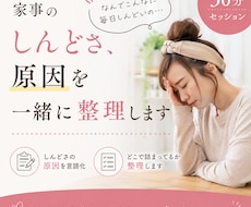 家事のしんどさ、原因を一緒に整理します なんとなくの疲れ、言語化します