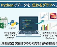 Pythonでデータ整理とグラフ作成を代行します 【先着3名様】理系院生が面倒なデータ作業からグラフ化まで代行