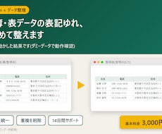 名簿・表データの表記ゆれを整理します イメージ1