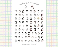 ゲストもほっこり♡似顔絵入り結婚証明書つくります みんなでつくるオリジナル演出！！