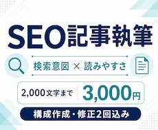 検索意図を押さえた読みやすいSEO記事を執筆します イメージ1
