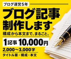 ブログ運営の経験を生かして記事を作成します イメージ1