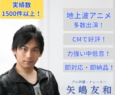 地上波アニメ多数出演!プロ男性声優の声を提供します イメージ1