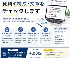 資料の構成・文章をチェックします イメージ1