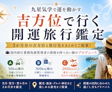 3か月分の、吉方位開運旅行先を鑑定します イメージ1