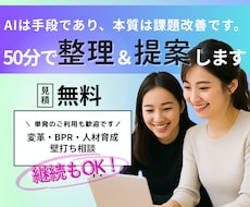 AIやDXのお悩みを整理し、解決策をご提案します AI導入の「何から始めればいい？」経営・現場目線で整理します