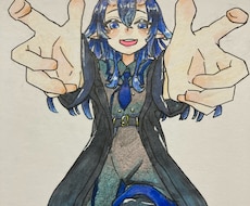 色紙であなた好みのバストアップイラストを製作します イメージ1