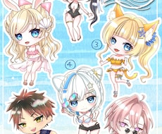 量産企画★ミニキャラ水着イラストお描きします イメージ1