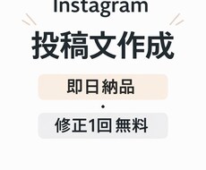 即日納品Instagram投稿文を作成します イメージ1
